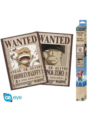 ONE PIECE - Wanted Luffy & Zoro - Set de 2 Posters (52x38)
