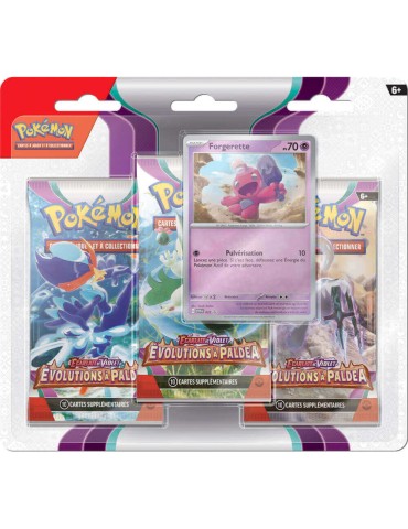 Pokémon Tripack 3 Boosters EV02 Ecarlate et Violet - Evolutions à Paldea : Forgerette ( Version Française )