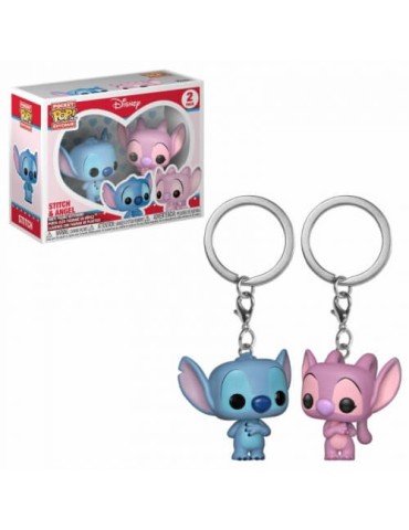 Disney Pack 2 porte-clés Pocket Pop Stitch & Angel