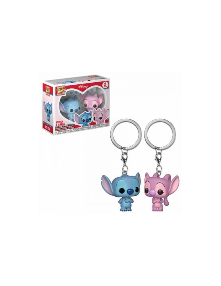 Disney Pack 2 porte-clés Pocket Pop Stitch & Angel