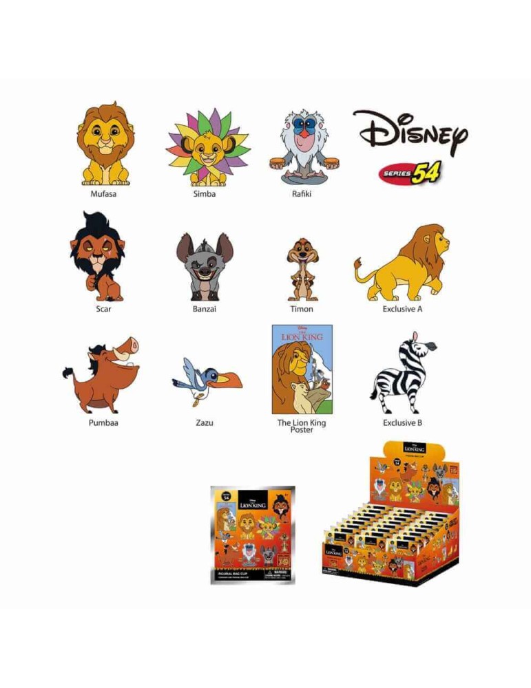 Disney présentoir porte-clés sac à dos 3D Le Roi lion 30th Anniversary Blind pack