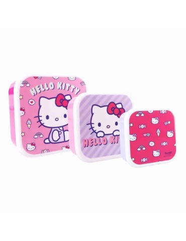 Sanrio pack 3 boîtes à goûter Hello Kitty Fresh Bites
