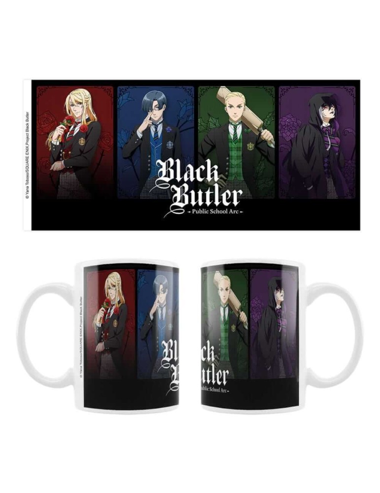 Black Butler Public School Arc mug céramique Edgar & Lawrence & Herman & Gregory