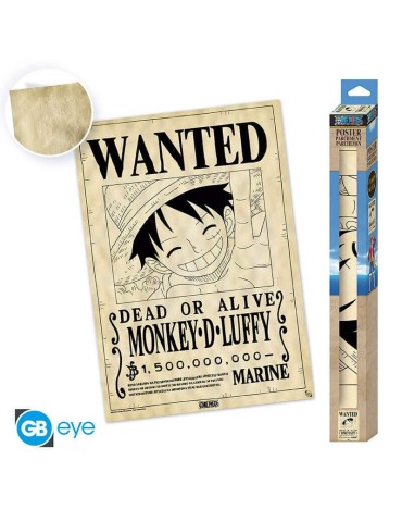 ONE PIECE - Poster parchemin - Wanted Luffy