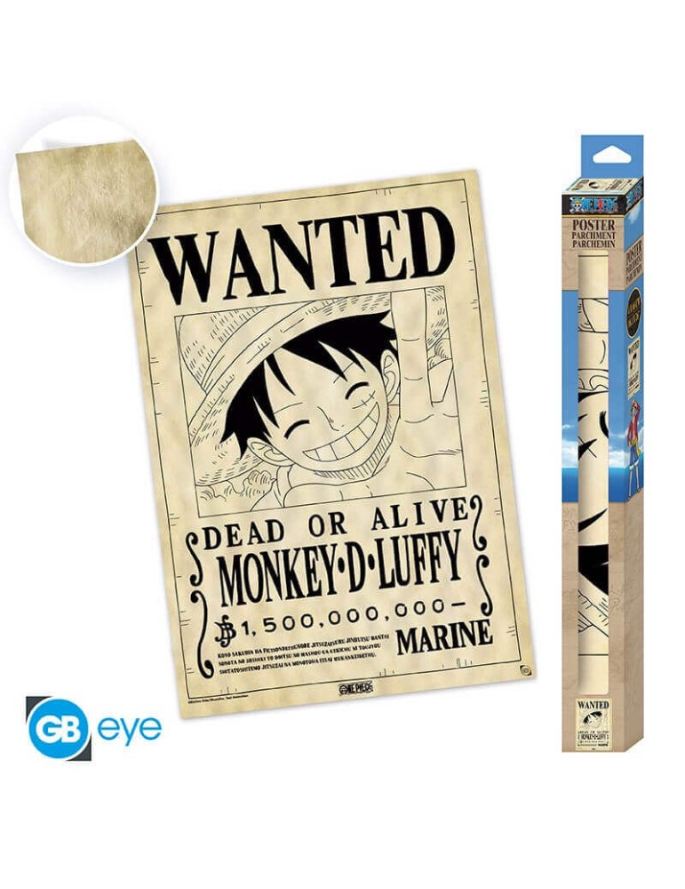 ONE PIECE - Poster parchemin - Wanted Luffy