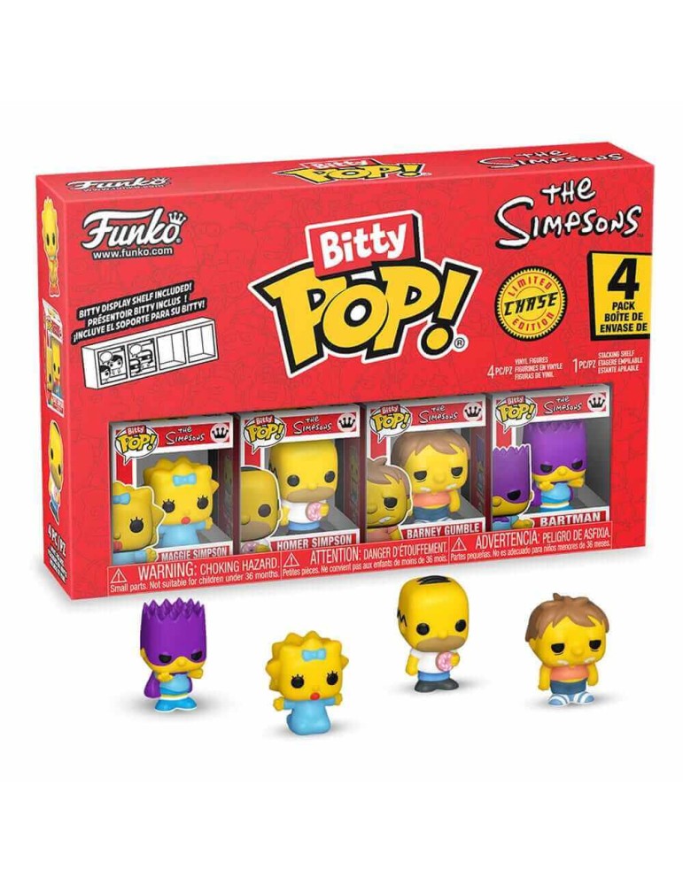 Les Simpsons pack 4 figurines Bitty POP! Vinyl Series 3 2,50 cm