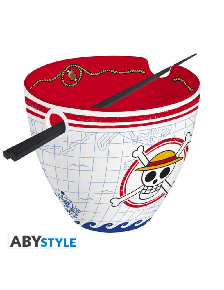 ONE PIECE - Bol à ramen avec baguettes - "Monkey D. Luffy"
