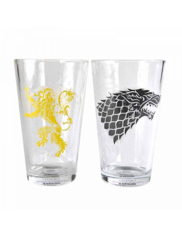 Game of Thrones pack 2 verres Stark & Lannister