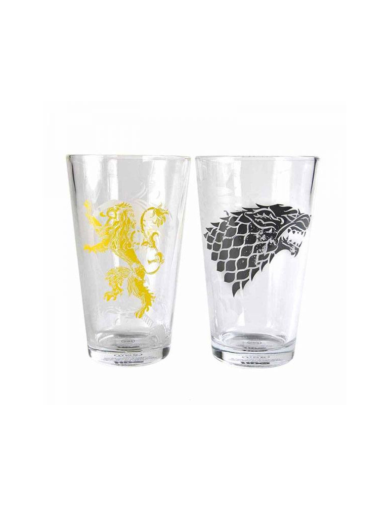 Game of Thrones pack 2 verres Stark & Lannister