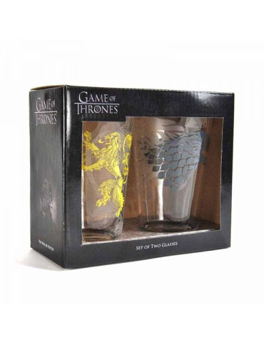 Game of Thrones pack 2 verres Stark & Lannister