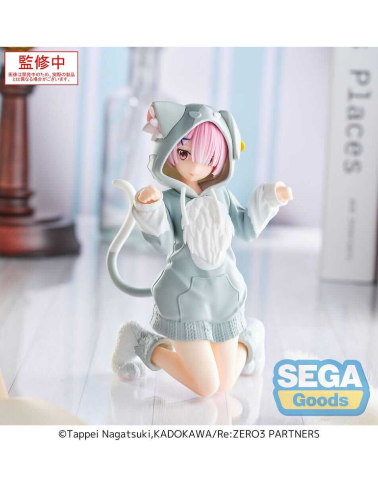 Re Zero Starting Life in Another World Figurine Ram Mofumofu Pack 11 cm