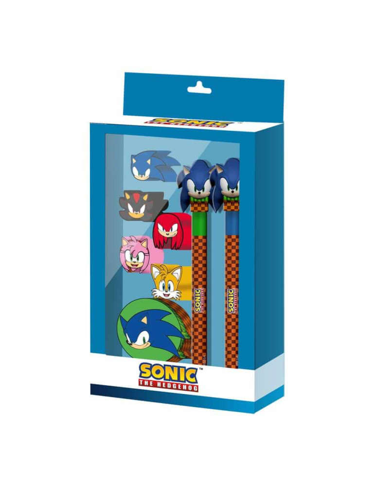 Sonic - The Hedgehog set d'écriture 8 pièces
