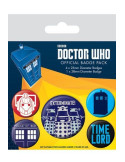 Doctor Who pack 5 badges Exterminate
