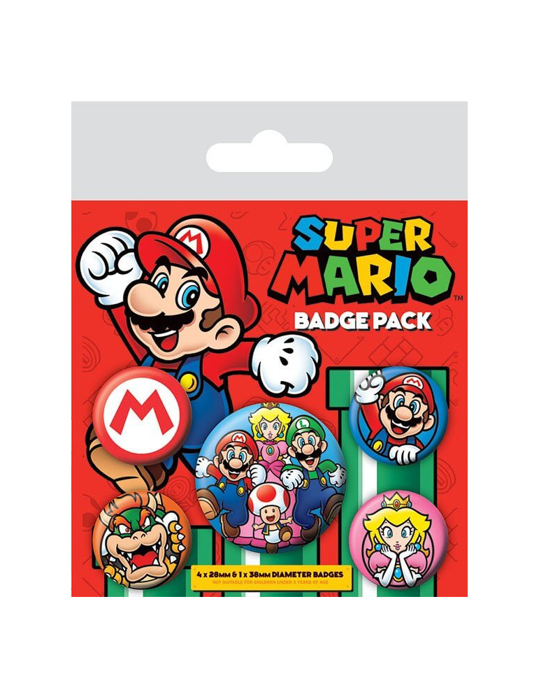 Super Mario pack 5 badges