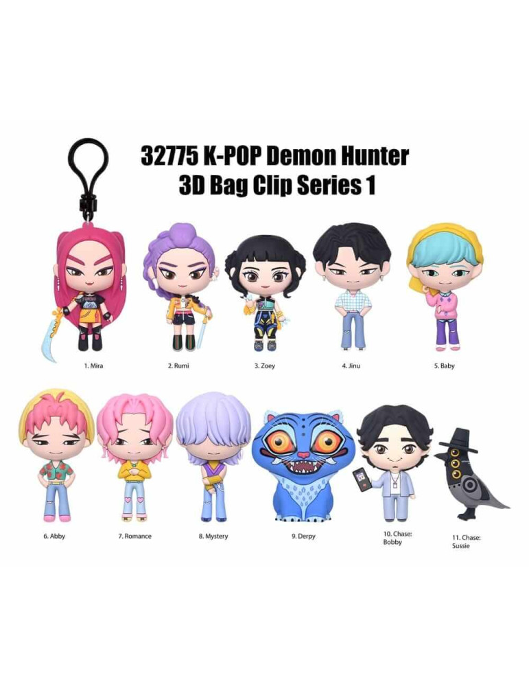 K-Pop Demon Hunter 3D Series 1 présentoir porte-clés sac à dos Blind Pack