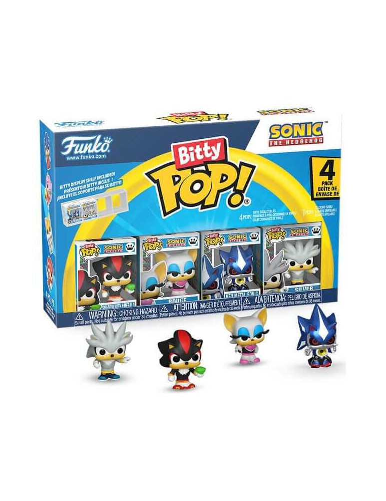 Sonic pack 4 figurines Bitty POP! Vinyl Shadow 2,5 cm