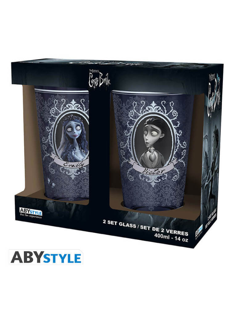 CORPSE BRIDE - Set de 2 verres XXL - Victor & Emily
