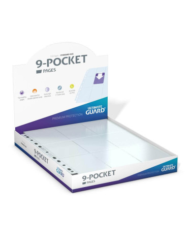 Ultimate Guard 9-Pocket Pages Top-Loading (100) - Transparent