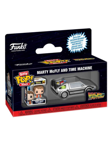 Retour vers le futur Bitty POP! Rides Vinyl figurine Marty McFly and Time Machine