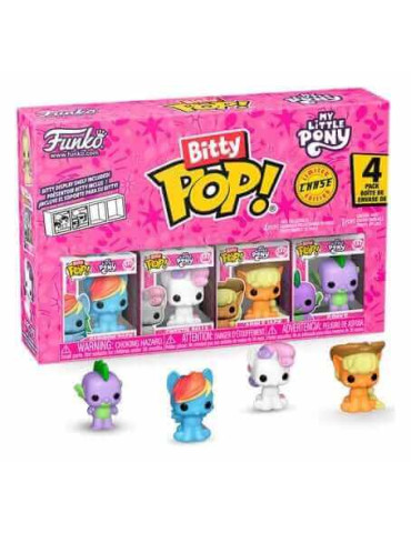My Little Pony pack 4 figurines Bitty POP! Vinyl Serie C 2,50 cm