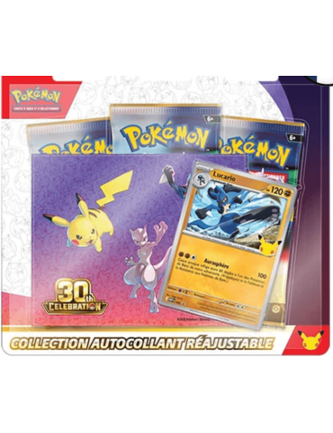 Pokémon · 30e Anniversaire - Pack Autocollant Réajustable Lucario - FR