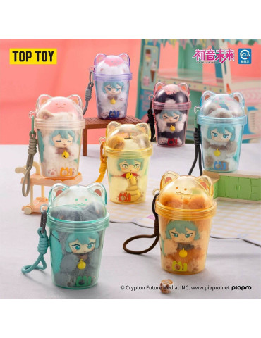 Vocaloid - Hatsune Miku + Bubbletea série Plush Doll Keychain Plush Doll Keychain